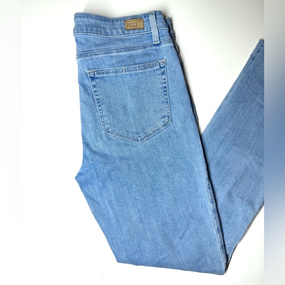 Paige Women's Skyline Ankle Peg Light Blue Distressed Jeans Size- 29 - Picture 9 of 11
